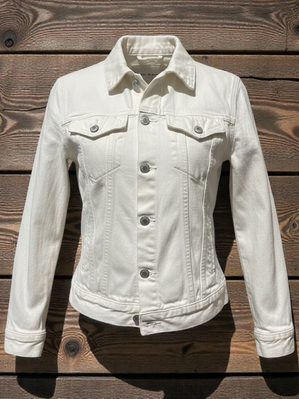 Lucky Brand The TomBoy Trucker 100%Cotton, Off White, Sz S/P Jean Jacket